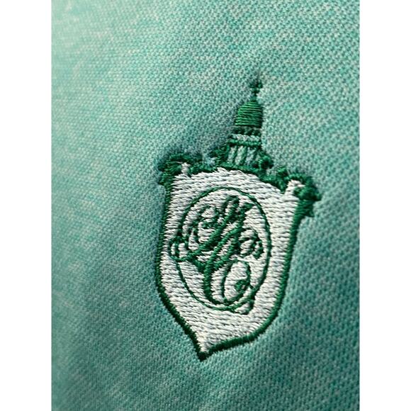 Donald Ross Sweater Mens LARGE Green Quarter Zip Performance Pullover Golf Logo - Picture 6 of 8